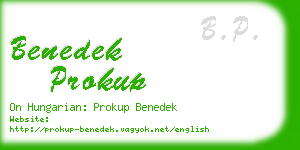 benedek prokup business card